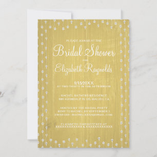 Chine Jaune Rustique Invitations de douche nuptial