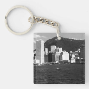 Chine vintage Baie de Hong Kong Vue des gratte-cie