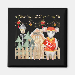 Chinese 2020 New Year of the Rat Festival Magnet