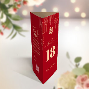 CHINESE 3 in 1 Table number, Menu & thank you