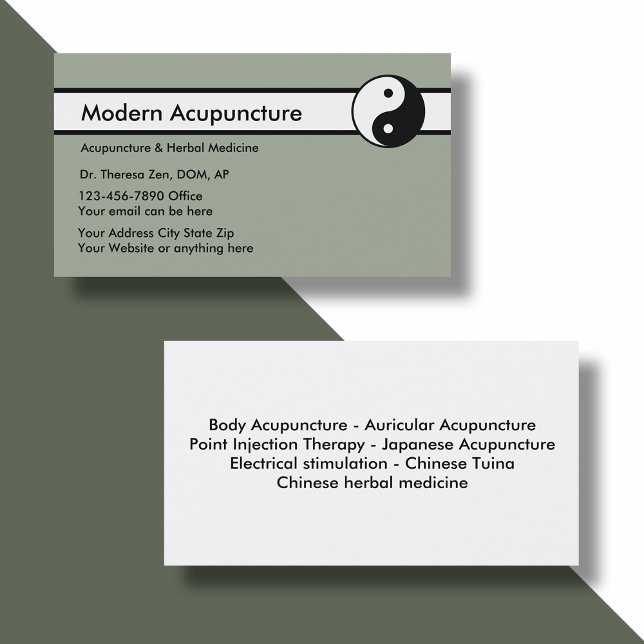 Chinese Acupuncture Business Card (Creator Uploaded)