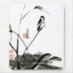 Chinese ancient watercolor paintings mouse pad