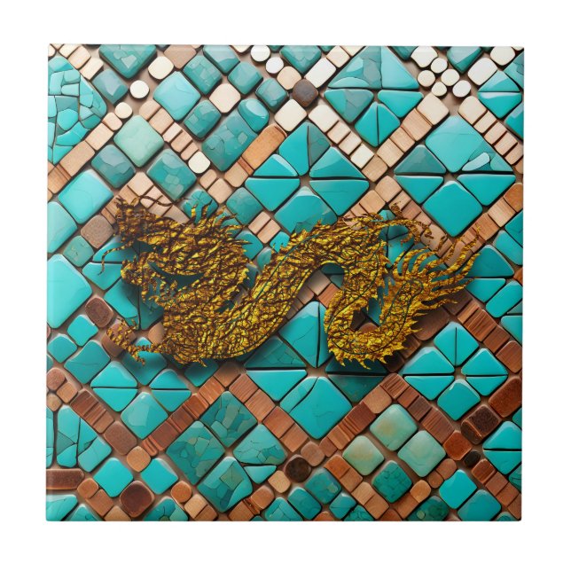 Chinese and Vietnamese Dragon Year 2024 "ceramic" Tile (Front)