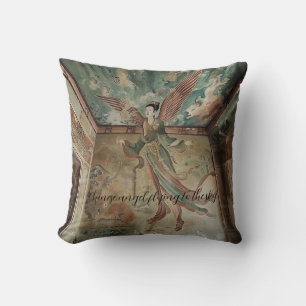 Chinese angel flying to the sky throw pillow