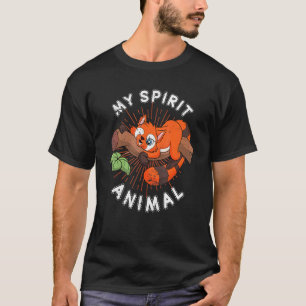 Chinese Animal Forest Spirit Animal Wildlife Red P T-Shirt
