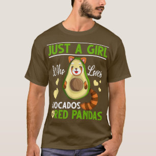Chinese Animal Lover Zoo Animal Girls Avocado Red T-Shirt