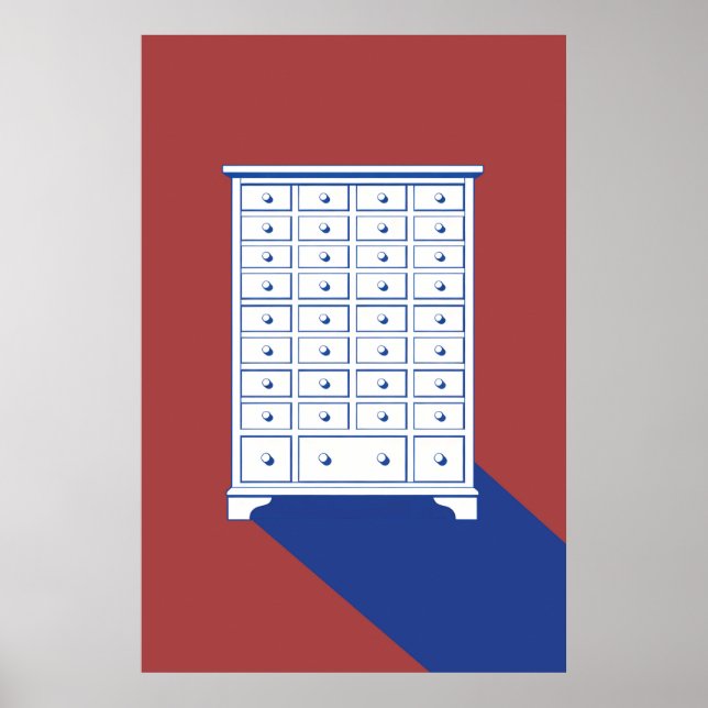 Chinese Apothecary Cabinet Print (Front)