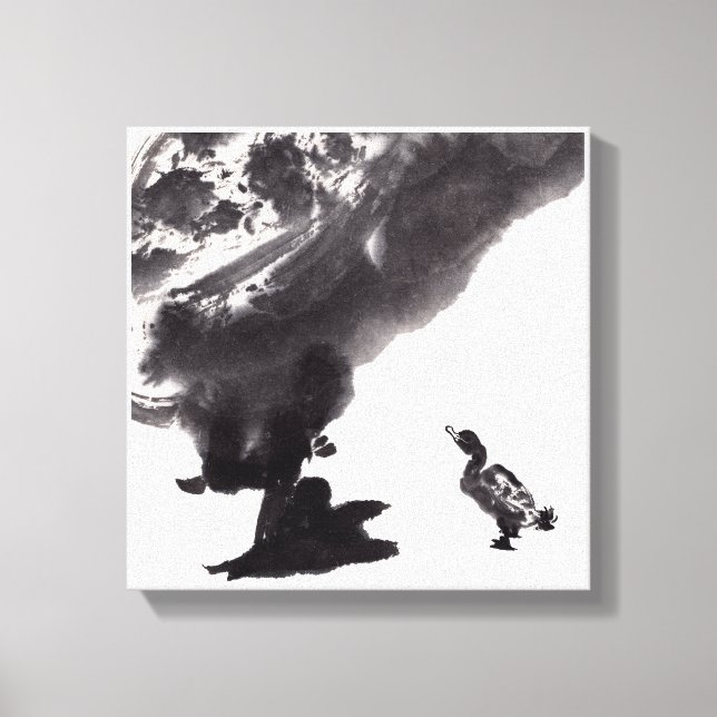 Chinese art with duck motif canvas print (Front)