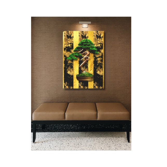 Chinese Asian Bonsai Tree Stretched Canvas Print (Creator Uploaded)