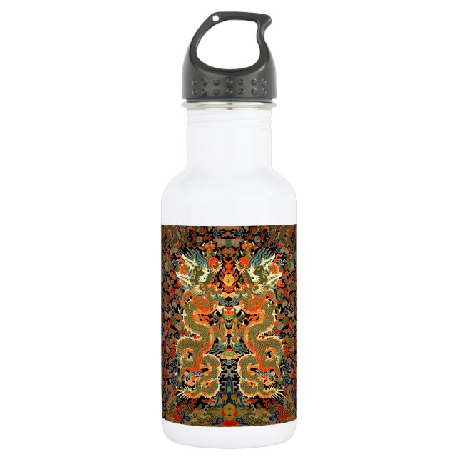 Chinese Asian Dragon Colourful Art 532 Ml Water Bottle (Front)