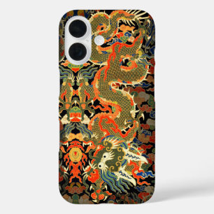 Chinese Asian Dragon Colourful Art iPhone 16 Case