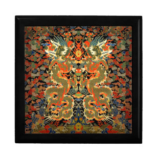 Chinese Asian Dragon Colourful Art Gift Box