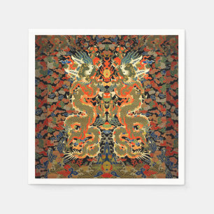 Chinese Asian Dragon Colourful Art Napkin