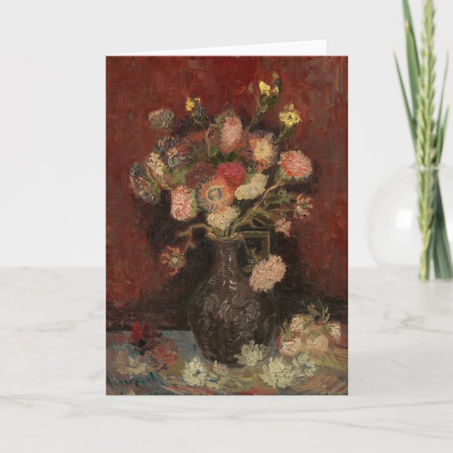Chinese Asters and Gladioli | Vincent van Gogh Card (Front)