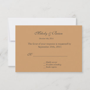 Chinese bamboo and silk fan wedding RSVP Card