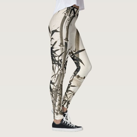 Chinese Bamboo Leaves All Over Print Legging