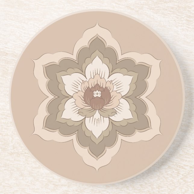 Chinese Baoxiang Flower in Autumn Bronze Coaster (Front)