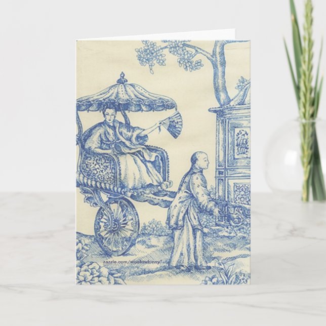 Chinese Blue Toile Card (Front)