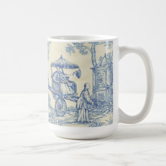 Chinese Blue Toile Coffee Mug (Right)