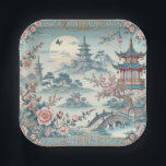 Chinese blue toile paper plate<br><div class="desc">Chinese blue toile Paper Plates</div>