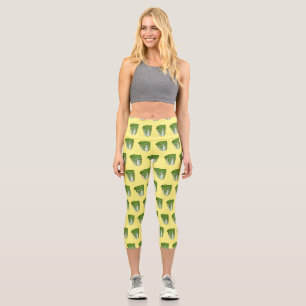 Chinese cabbage cartoon illustration capri leggings