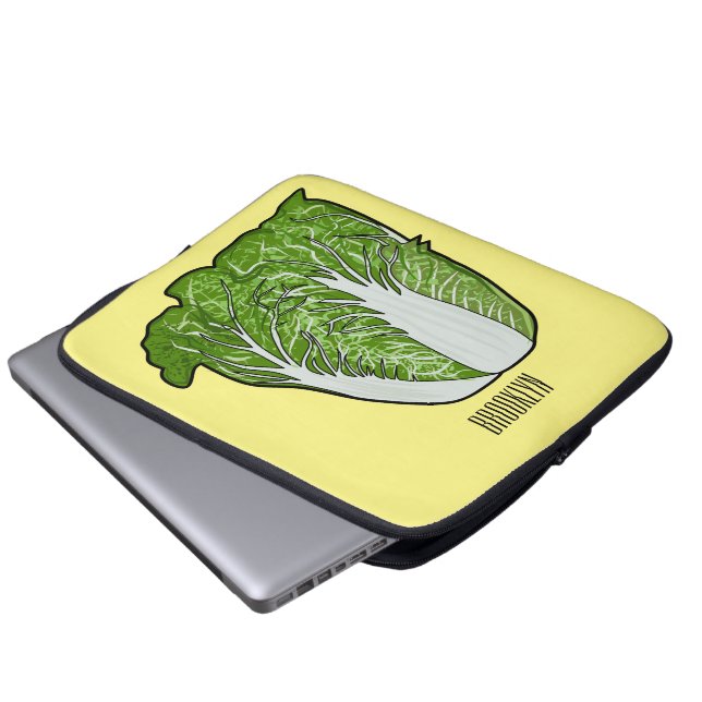 Chinese cabbage cartoon illustration  laptop sleeve (Front Bottom)