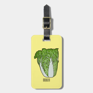 Chinese cabbage cartoon illustration luggage tag