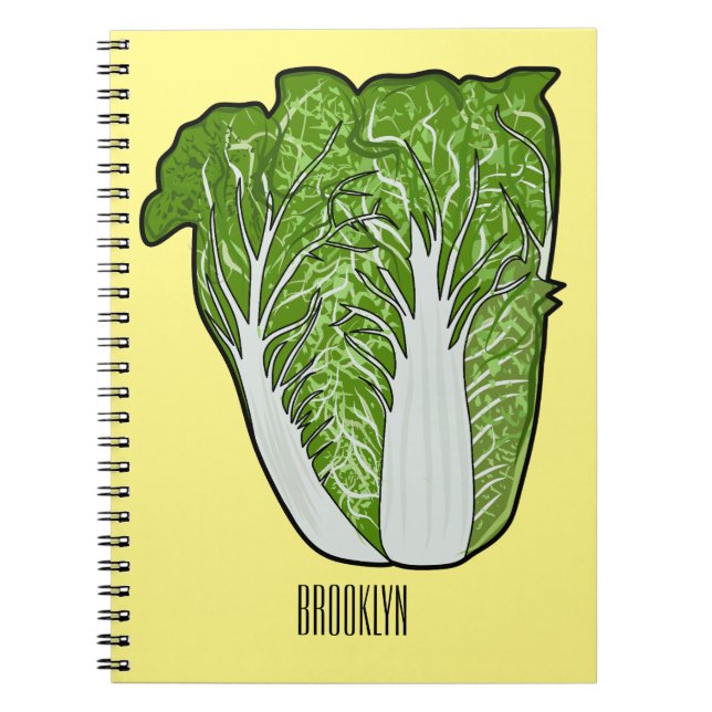 Chinese cabbage cartoon illustration  notebook (Front)