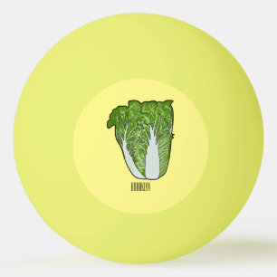 Chinese cabbage cartoon illustration  ping pong ball