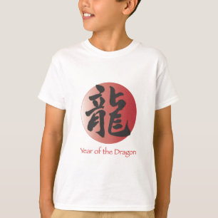 Chinese Calligraphy for Dragon on Red Ball T-Shirt