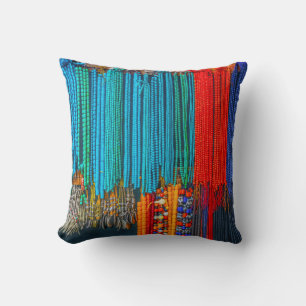 Chinese Ceramic Beads Beijing Throw Pillow