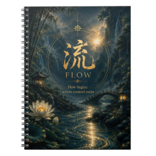 Chinese Character 流 Flow (Liú) Notebook