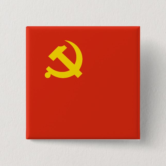 Chinese Communist Party, Colombia 2 Inch Square Button (Front)