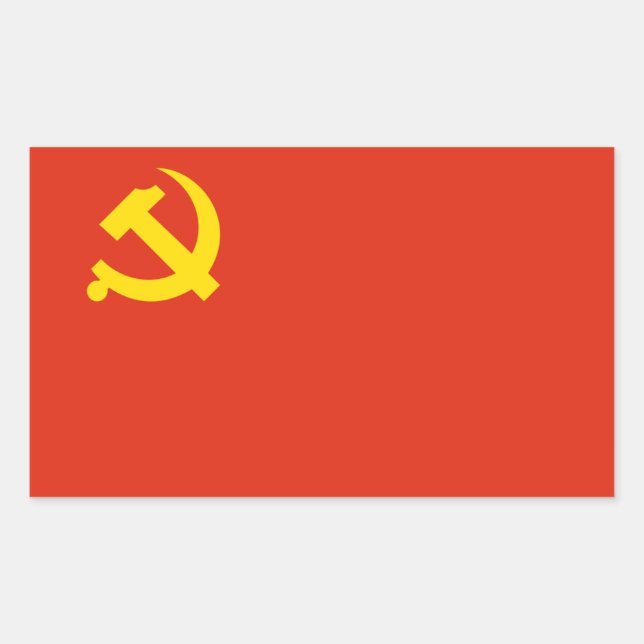 Chinese Communist Party Flag Sticker (Front)