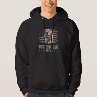 Chinese Crested Best Dog Dad Ever Retro Usa Americ Hoodie
