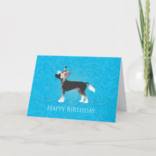 Chinese Crested Birthday Design Card