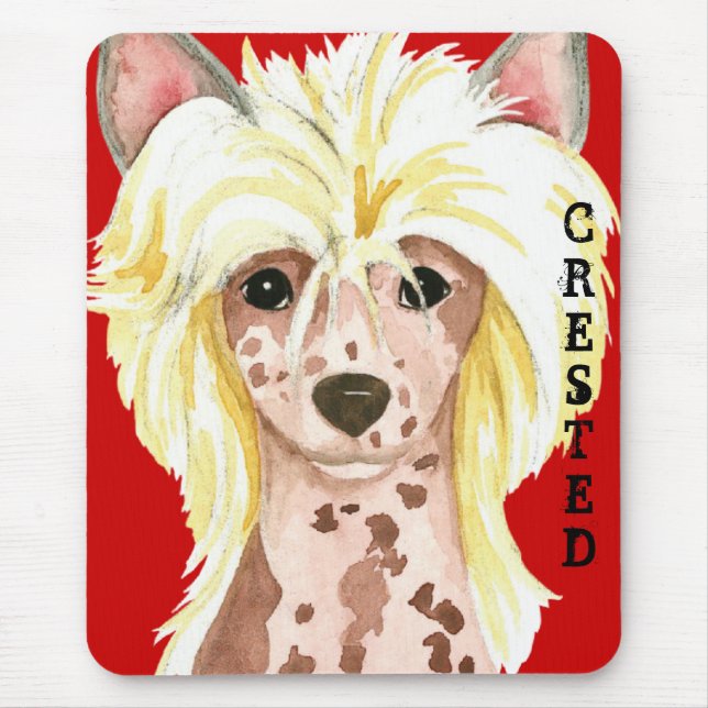 Chinese Crested Colour Block Mouse Pad (Front)