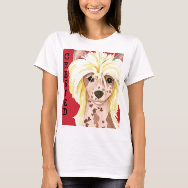 Chinese Crested Colour Block T-Shirt (Front)