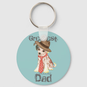 Chinese Crested Dad Keychain
