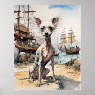 Chinese Crested - Dog Art Print