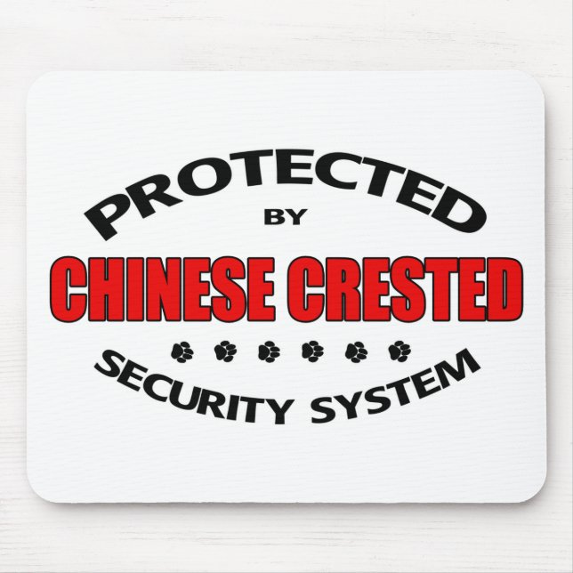 Chinese Crested Dog Security Mouse Pad (Front)