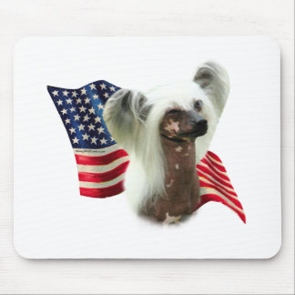 Chinese Crested Flag Mouse Pad