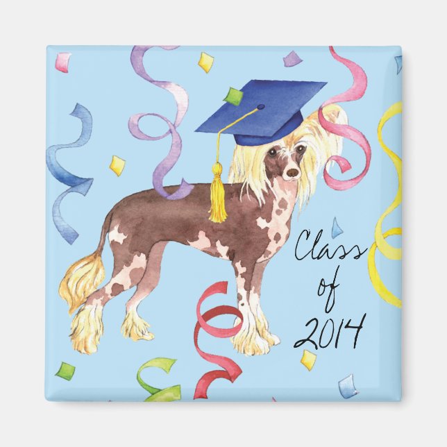 Chinese Crested Graduate Magnet (Front)
