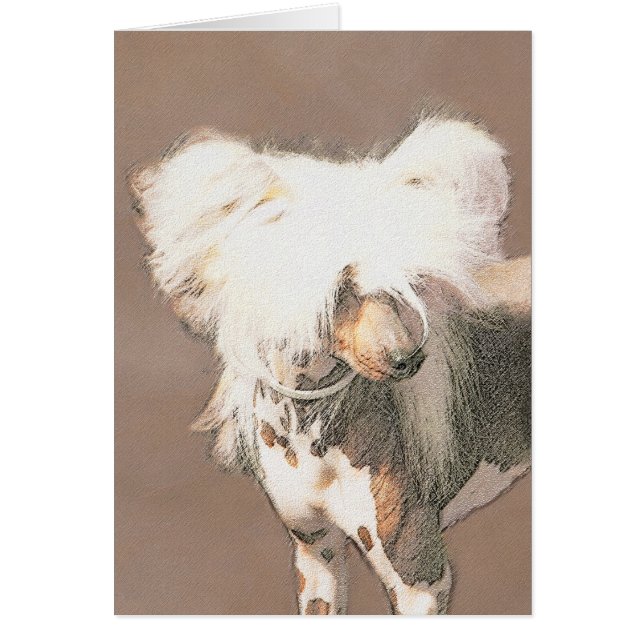 Chinese Crested Hairless Painting Original Dog Art (Front)