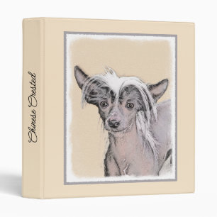 Chinese Crested Hairless Painting Original Dog Art Binder