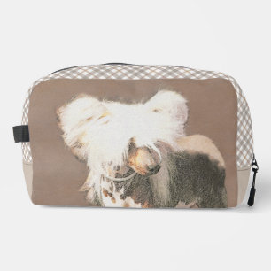 Chinese Crested Hairless Painting Original Dog Art Dopp Kit