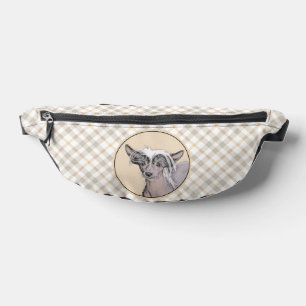 Chinese Crested Hairless Painting Original Dog Art Fanny Pack