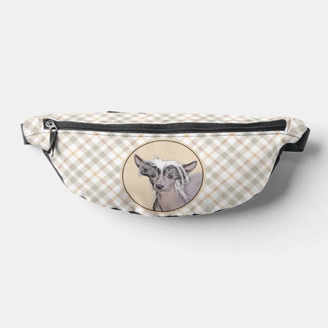 Chinese Crested Hairless Painting Original Dog Art Fanny Pack (Lay Down)