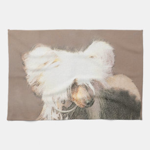 Chinese Crested Hairless Painting Original Dog Art Kitchen Towel