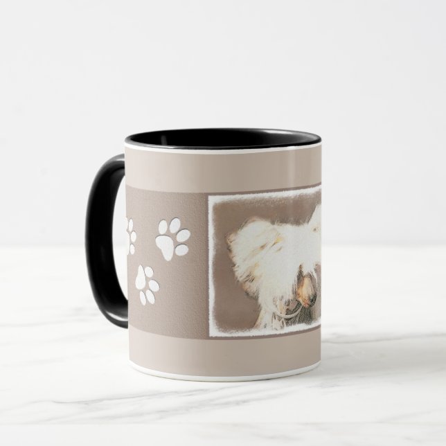 Chinese Crested Hairless Painting Original Dog Art Mug (Front Left)